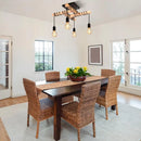 Ljojo 4-Head Black Industrial Ceiling Light Fixture for Kitchen Porch Living Room