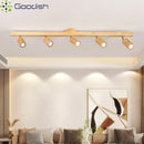 Ljojo Wooden Surveillance Camera LED Pendant Lights Chandeliers for Stylish Minimalist Home Decor