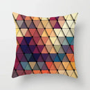 Geometric Nordic Cushion Cover in Yellow Red Blue for Sofa by Ljojo