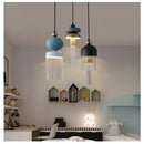 Ljojo LED Chandelier Kitchen Island Light Fixture Glass Metal Elegant Hanging Lamp Dining Room