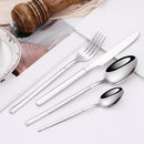 Ljojo 24-Piece Stainless Steel Cutlery Set | Elegant Mirror Finish Western Dinnerware
