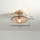 Ljojo Modern Amber Glass LED Ceiling Lights with Copper Socket for Home Decoration