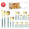Ljojo 30-Piece Stainless Steel Cutlery Set for Dining Banquets