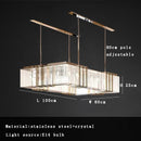 Crystal Pendant Light Luxury Modern Rectangular Living Room Designer Tea Room Island Counter Pendant Lamp by Ljojo