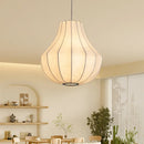 Wabi Sabi Pearl Silk Pendant Light Fixture for Living Room by Ljojo