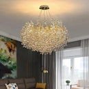 Modern Luxury Gold Chrome K9 Crystal Chandeliers for Home Villa Living Room Bedroom Lighting by Ljojo
