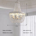 American Lustre K9 Crystal E14 Pendant Lights: French White Iron LED Hanging Lamp by Ljojo