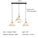 Nordic Pleated Fabric Led Pendant Lights for Dining Room Kitchen Chandelier by Ljojo