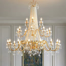 French Candle E14 Led Chandelier Pearl Crystal Pendant Light by Ljojo