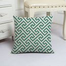 Blue Arrow Geometric Petal Linen Pillowcase by Ljojo
