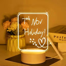 LED Writing Board Desktop Night Light | Erasable Decorative Home Bedroom Living | Ljojo