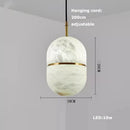 Ljojo Marble Art LED Chandelier - Luxury Dining Room Ceiling Lighting