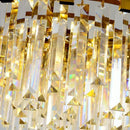 Ljojo Luxury Crystal LED Chandelier, Art Deco Gold Design for Dining Room