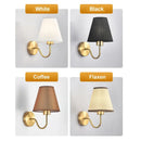 Nordic Fabric Lampshade Wall Lamp E27 LED - Modern Bedroom & Dining Room Lighting by Ljojo