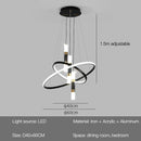Ljojo LED Chandeliers: Modern, Round, Ceiling Hanging Lamp for Home Lighting
