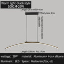 LED Pendant Lamp Minimalist Curve Hanging Light Adjustable Height for Kitchen Dining Room by Ljojo