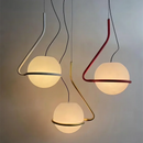 Ljojo Modern LED White Chandelier Pendant Light for Bedroom Living Room Dining Elegant