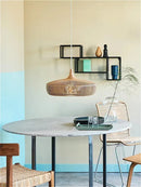Danish Design Walnut Restaurant LED Pendant Light by Ljojo | Wood Birdcage Chandelier Island Room Teahouse Lamp
