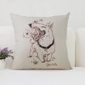 Bull Terrier Art Anime Pillow Cover 40x40 Ljojo Home Decor Throw Pillow