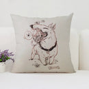 Bull Terrier Art Anime Pillow Cover 40x40 Ljojo Home Decor Throw Pillow