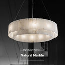 Ljojo Luxury Marble Brass Pendant Light - Nordic Gold Chandelier for Home and Office