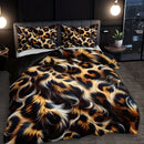 Ljojo Leopard Print Duvet Cover Set: Fashionable All-Season Comfort for Home Décor
