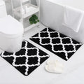 Ljojo Microfiber Bathroom Rugs Set 2 Pc - Non Slip Shaggy Bath Rug
