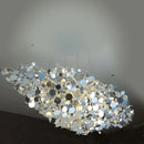 Nordic Modern Stainless Steel Chrome Leaf LED Chandelier | Living Room & Dining Room Lighting by Ljojo
