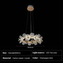 Ljojo Luxury Duplex Staircase Chandelier Designer French Flowers Pendant Light