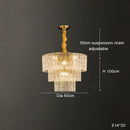Ljojo Modern Glass Chandelier Lamp Luxury Home Decor Lighting Living Room