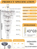 Ljojo Light Luxury Crystal Chandelier LED - French Decorative Lighting Fixtures