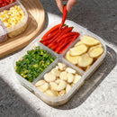 Ljojo Refrigerator Fresh-keeping Box 3/4/6 Grids Onion Garlic Pepper Storage Organizer
