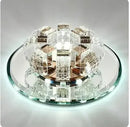 Ljojo Luxury Crystal Round LED Ceiling Light for Hallway and Kitchen