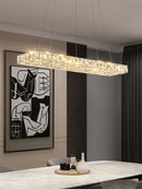 Ljojo Modern Art Decor Crystal LED Chandelier | Elegant Pendant Light for Living & Dining Room