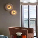 Art Deco LED Wall Sconce Natural Marble Brass Modern Aisle Corridor Lamp by Ljojo