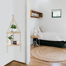 Ljojo™ Triangle Wooden Wall Shelves 1/2/3-Tier Boho Rustic Home Decor