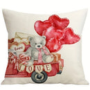 Ljojo Love Balloon Bear Decorative Pillowcase for Home Sofa Cover