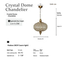 French Vintage Gold Crystal Pendant Light for Living Dining Room - Ljojo