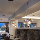 Nordic Glass Pendant Lamp Chrome Chandelier for Kitchen Dining Room by Ljojo