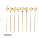 Ljojo Long Handle Ice Spoon Set, Stainless Steel Black Gold Cutlery Dinnerware