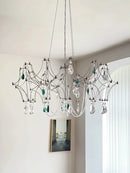 French Luxury Green Crystal Chandelier | Romantic LED Pendant Light by Ljojo