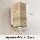 Ljojo Travertine Wall Light LED Bedroom Sconce - Wabi Sabi Decor for Living Room & Corridor