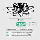 Ljojo Lotus LED Ceiling Lamp - Dimmable Warm/Cold Light, Remote Control, Decorative Art Lighting