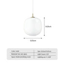 Nordic Glass Sphere LED Pendant Light Fixture for Dining Room by Ljojo