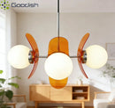 Ljojo Japanese Wabi-Sabi Retro Acrylic LED Pendant Light Flying Saucer Chandelier