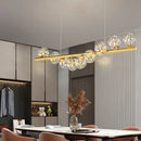 Modern Long Ceiling Chandelier Glass Balls G9 LED Pendant Light for Dining Room by Ljojo.