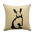 Embroidered Animal Cushion Cover 45x45cm by Ljojo - Puppy Horse Panda Bunny Zebra