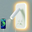Ljojo LED Wall Lamp with Dual Control Switch, Rotatable Lamp Head for Indoor Lighting