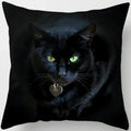 Ljojo  Black Cat Pillowcase  Decorative Square Cushion Cover 45*45cm
