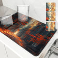 Autumn Scenery Kitchen Absorbent Draining Mat by Ljojo - Quick Dry Dish Drying Mat